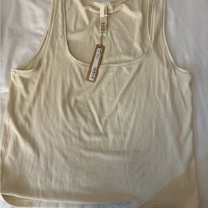 SKIMS Light Beige Ribbed Tank Top